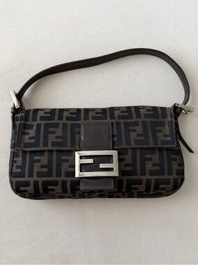 Fendi Brown Zucca Classic Baguette Shoulder Bag